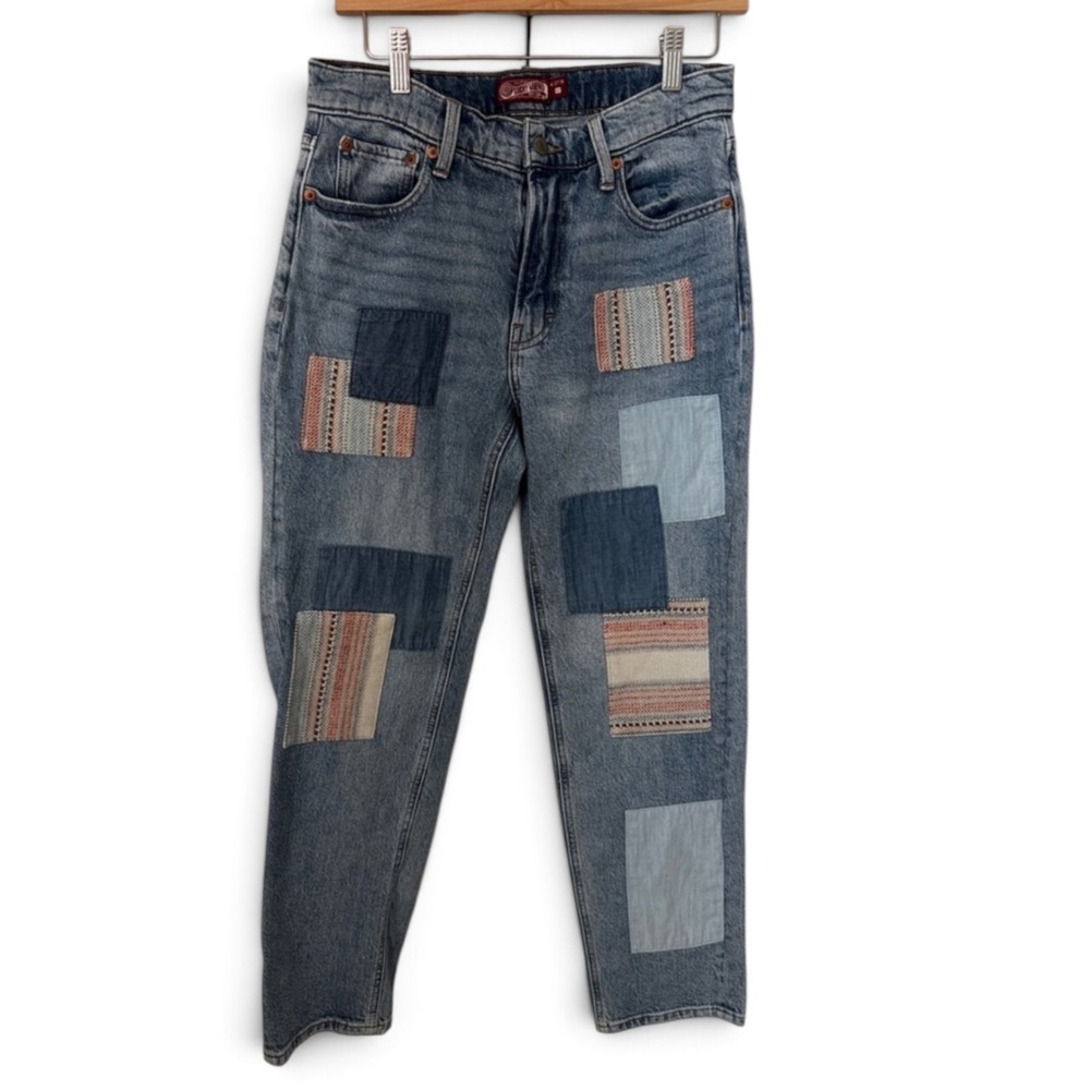 Lucky Brand Jeans Women 4 27R Blue Patchwork Lucky Legend Relaxed Straight